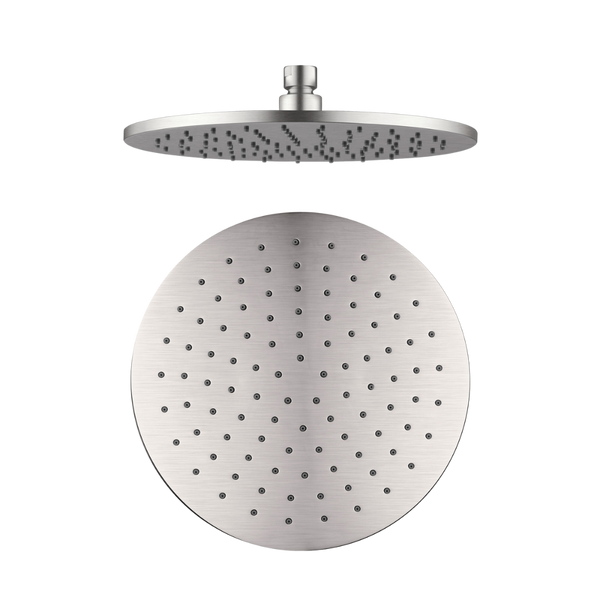 Nero Round Shower Head 250mm Brushed Nickel
