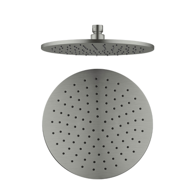 Nero Round Shower Head 250mm Brushed Gunmetal