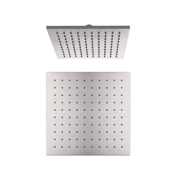 Nero Square Shower Head 250mm Brushed Nickel