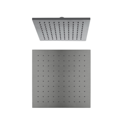 Nero Square Shower Head 250mm Brushed Gunmetal