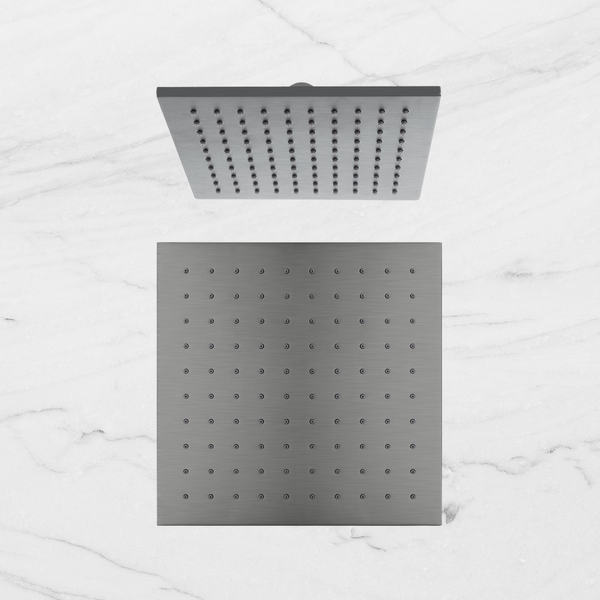 Nero Square Shower Head 250mm Brushed Gunmetal