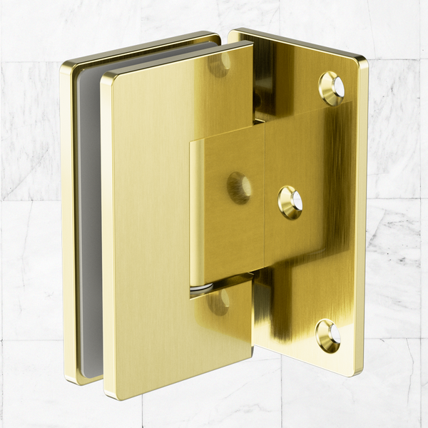 Nero 90 Degree Glass to Wall Shower Hinge 10MM Glass Brushed Gold