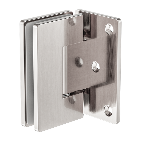 Nero 90 Degree Glass To Wall Shower Hinge 10mm Glass Brushed Nickel