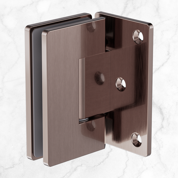 Nero 90 Degree Glass To Wall Shower Hinge 10mm Glass Brushed Bronze