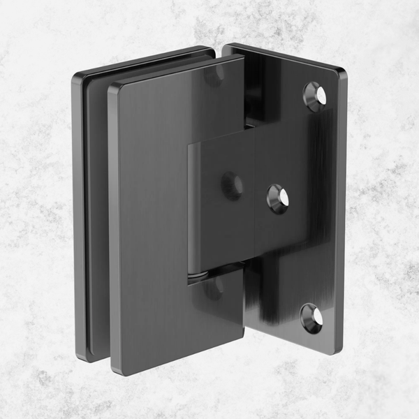 Nero 90 Degree Glass to Wall Shower Hinge 10mm Glass Gunmetal