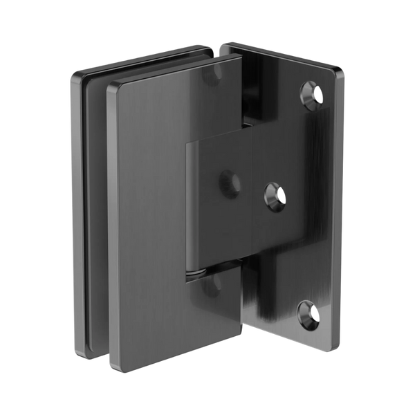 Nero 90 Degree Glass to Wall Shower Hinge 10mm Glass Gunmetal