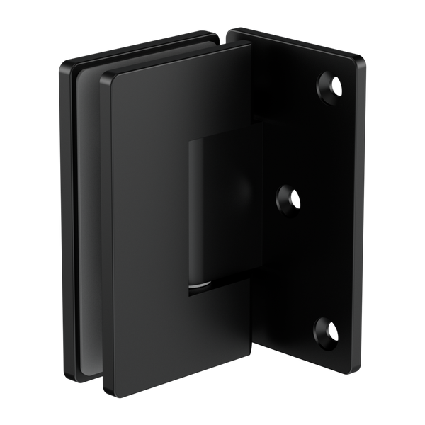 Nero 90 Degree Glass To Wall Shower Hinge 10mm Glass Matte Black