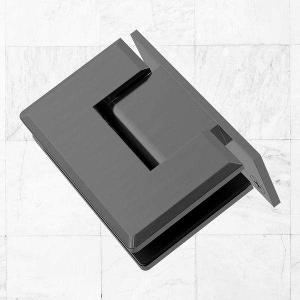 Nero 90 Degree Glass to Wall Shower Hinge 10MM Glass Brushed Gunmetal
