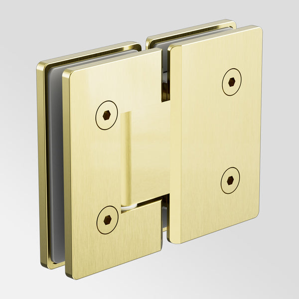 Nero 180 Degree Glass to Glass Shower Hinge 10mm Glass Brushed Gold
