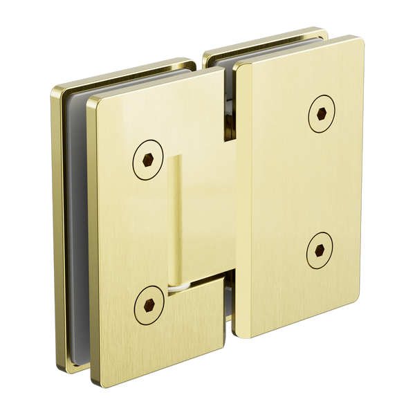 Nero 180 Degree Glass to Glass Shower Hinge 10mm Glass Brushed Gold