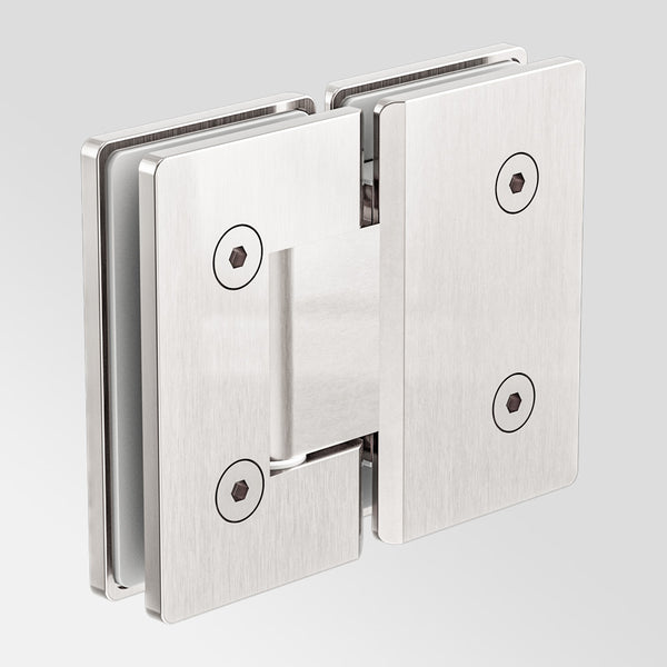 Nero 180 Degree Glass to Glass Shower Hinge 10mm Glass Brushed Nickel