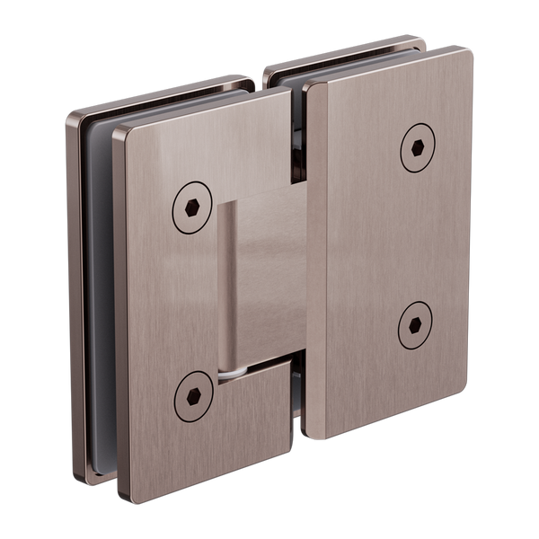 Nero 180 Degree Glass to Glass Shower Hinge 10mm Glass Brushed Bronze