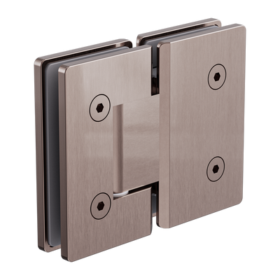 Nero 180 Degree Glass to Glass Shower Hinge 10mm Glass Brushed Bronze