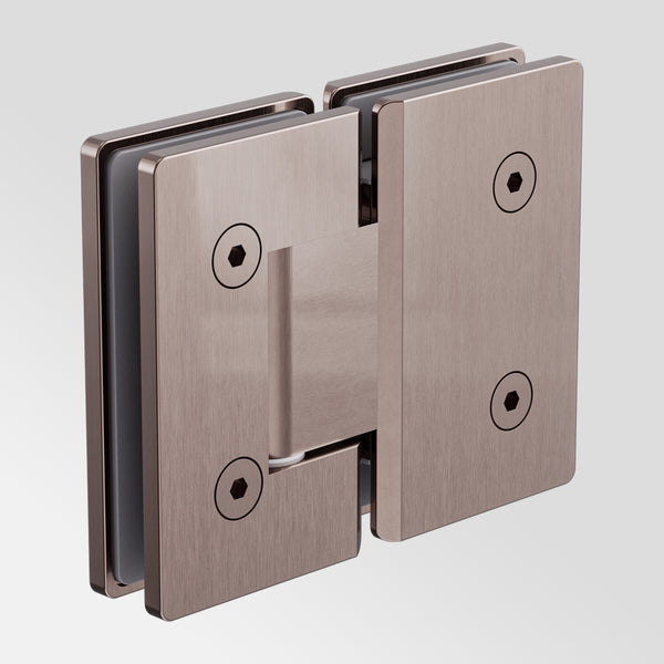 Nero 180 Degree Glass to Glass Shower Hinge 10mm Glass Brushed Bronze