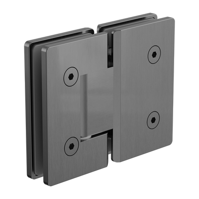 Nero 180 Degree Glass to Glass Shower Hinge 10mm Glass Brushed Gunmetal
