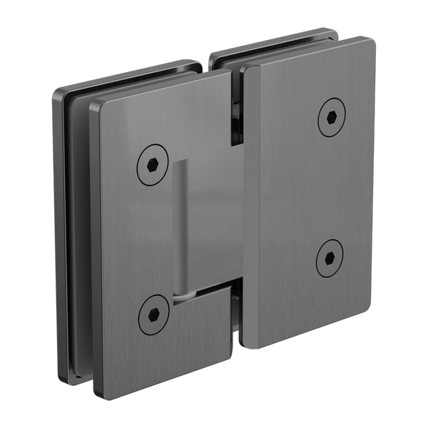 Nero 180 Degree Glass to Glass Shower Hinge 10mm Glass Brushed Gunmetal