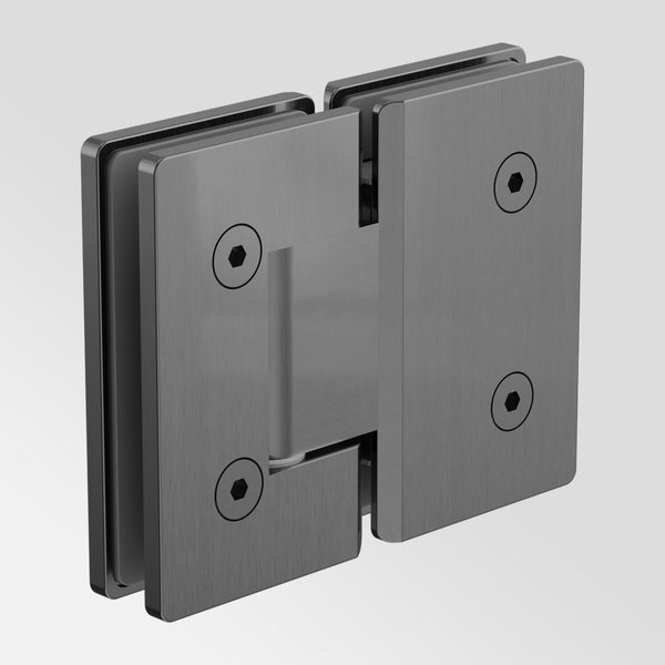 Nero 180 Degree Glass to Glass Shower Hinge 10mm Glass Brushed Gunmetal