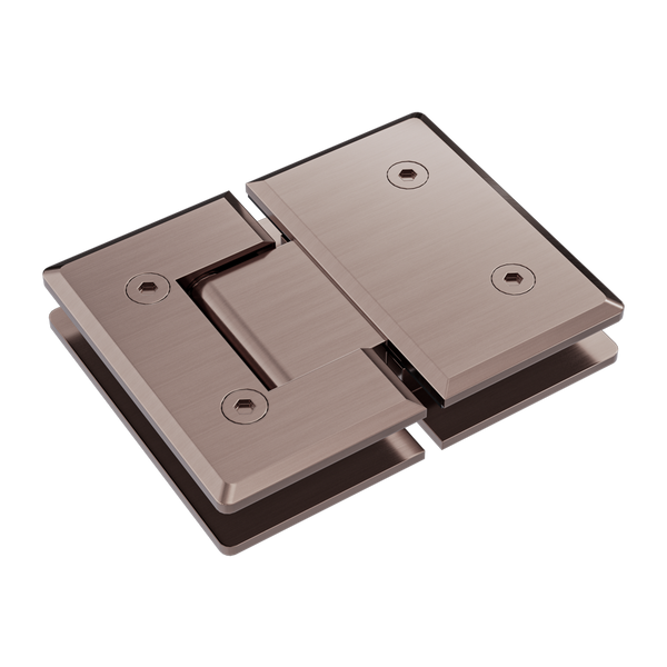 Nero 180 Degree Glass to Glass Shower Hinge 10mm Glass Brushed Bronze