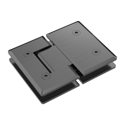 Nero 180 Degree Glass to Glass Shower Hinge 10mm Glass Brushed Gunmetal