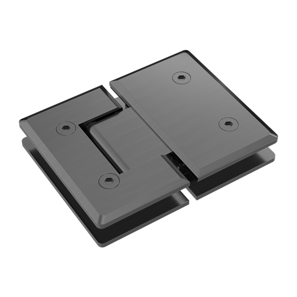 Nero 180 Degree Glass to Glass Shower Hinge 10mm Glass Brushed Gunmetal