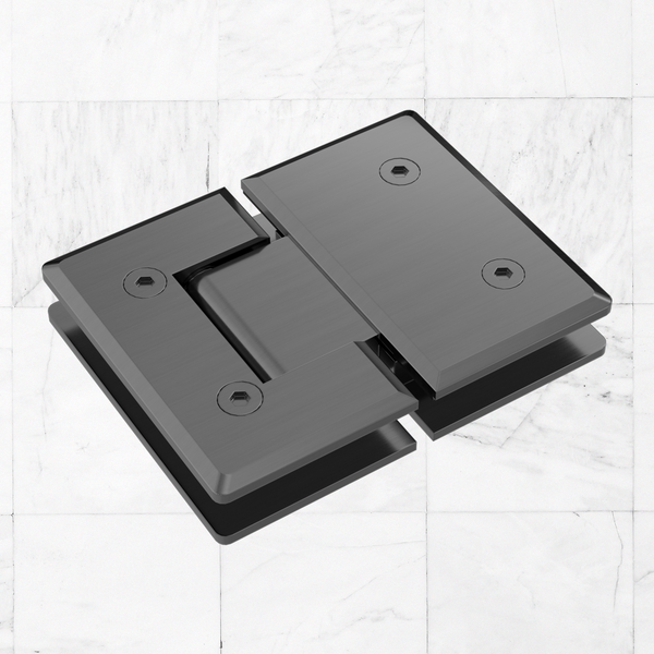 Nero 180 Degree Glass to Glass Shower Hinge 10mm Glass Brushed Gunmetal