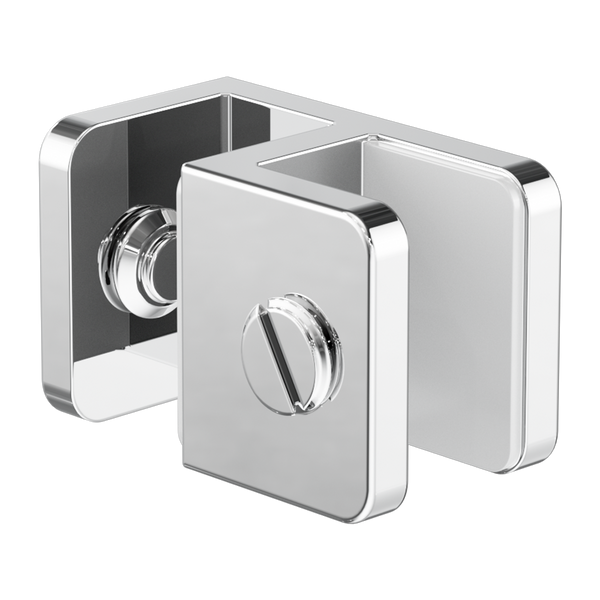 Nero Over-Panel Glass To Glass Fitting 10mm Glass Chrome