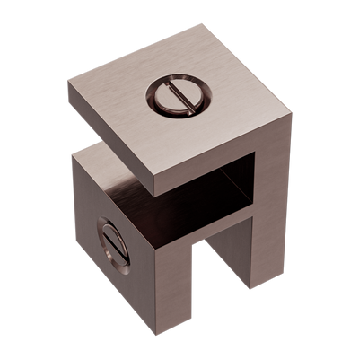 Nero Over-Panel Glass To Glass Fitting 10mm Glass Brushed Bronze