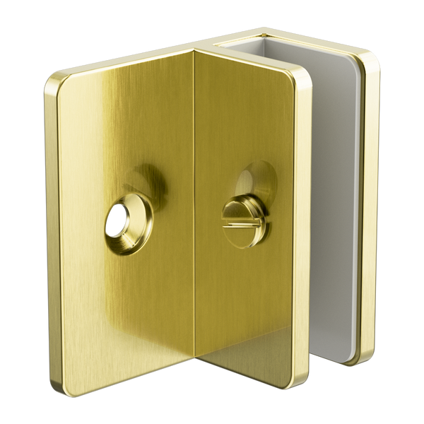 Nero Shower F Bracket 10mm Glass Brushed Gold