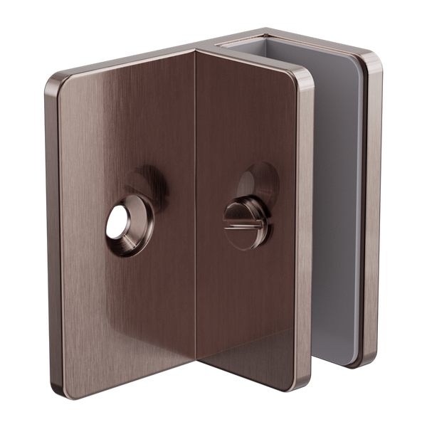 Nero Shower F Bracket 10mm Glass Brushed Bronze