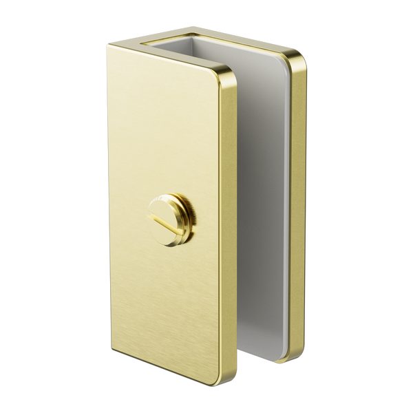 Nero Shower U Bracket 10mm Glass Brushed Gold