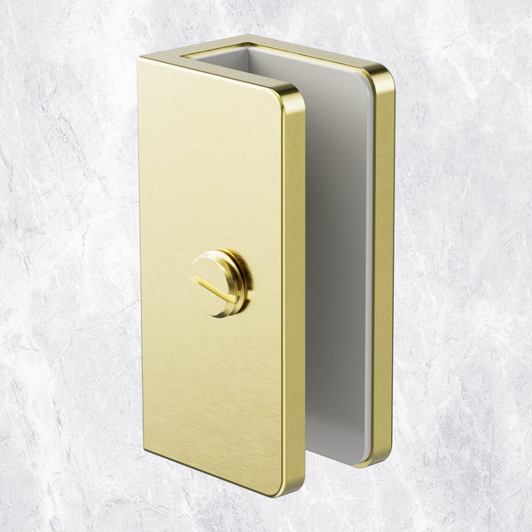 Nero Shower U Bracket 10mm Glass Brushed Gold