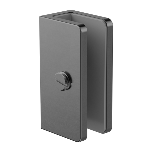 Nero Shower U Bracket 10mm Glass Brushed Gunmetal