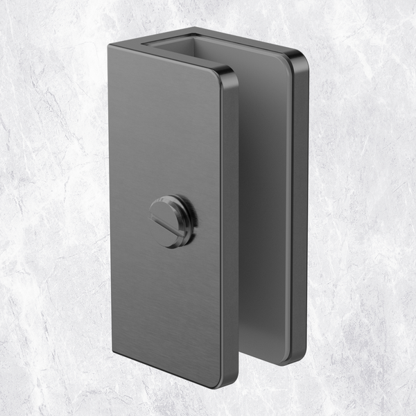 Nero Shower U Bracket 10mm Glass Brushed Gunmetal