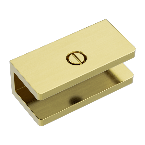 Nero Shower U Bracket 10mm Glass Brushed Gold