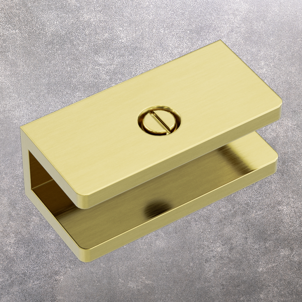Nero Shower U Bracket 10mm Glass Brushed Gold