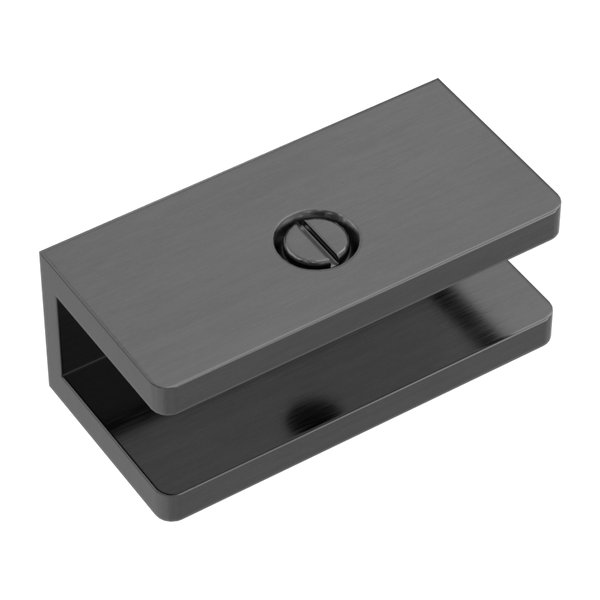 Nero Shower U Bracket 10mm Glass Brushed Gunmetal
