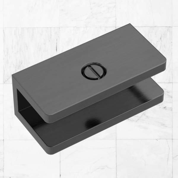 Nero Shower U Bracket 10mm Glass Brushed Gunmetal