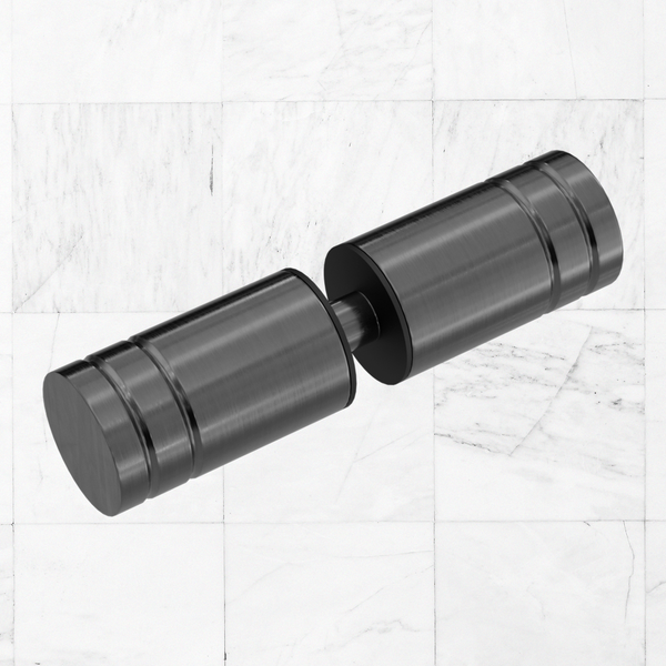 Nero Round Shower Knob Brushed Gunmetal