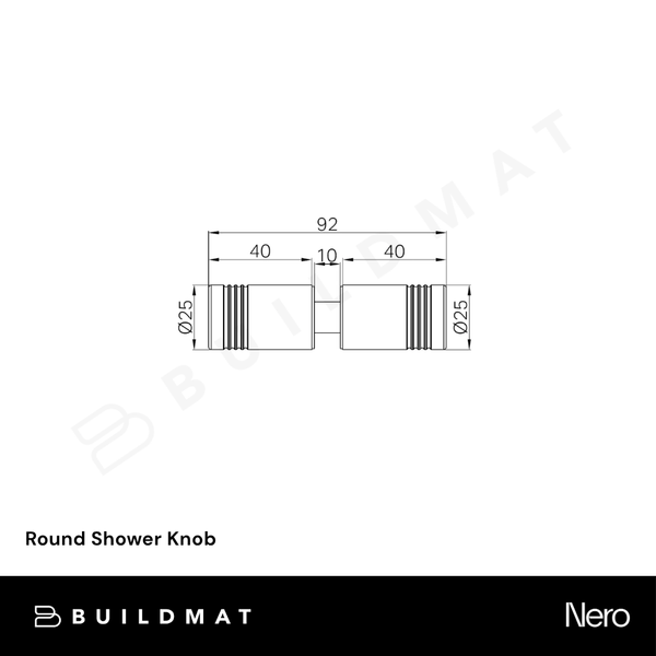 Nero Round Shower Knob Tumbled Antique Brass