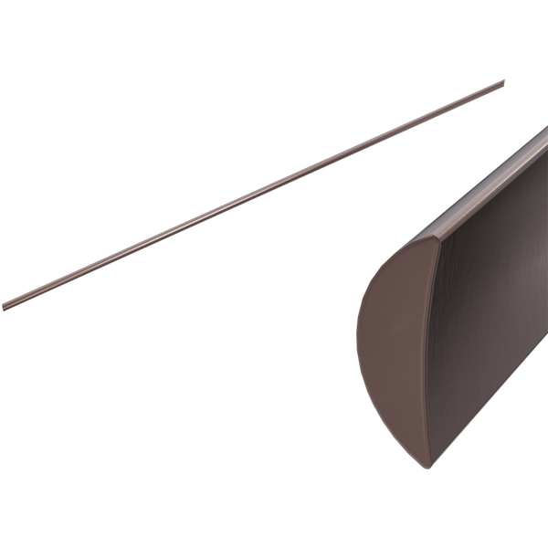 Nero Half Round Water Seal Rail 750mm Brushed Bronze