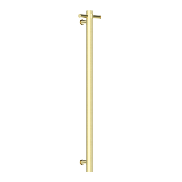 Nero Heated Vertical Towel Rail Brushed Gold