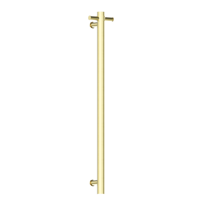 Nero Heated Vertical Towel Rail Brushed Gold
