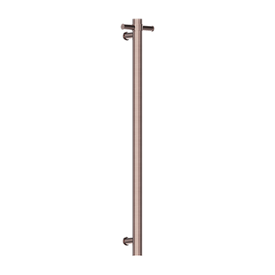 Nero Mecca 240V Single Vertical Heated Towel Rail Brushed Bronze