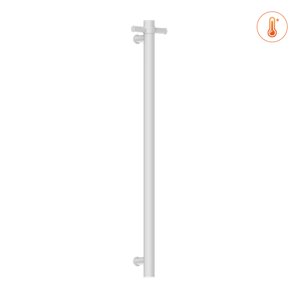 Nero Heated Vertical Towel Rail Matte White