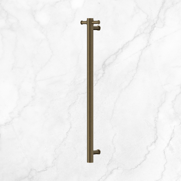Nero Non-Heated Vertical Towel Rail 900mm Tumbled Antique Brass