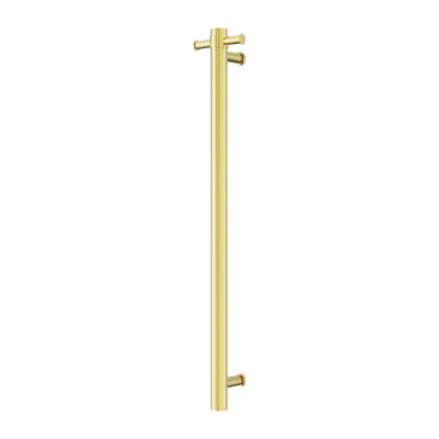 Nero Mecca 240V Single Vertical Heated Towel Rail Brushed Gold