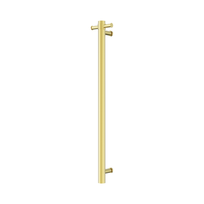 Nero Mecca 240V Single Vertical Heated Towel Rail Brushed Gold