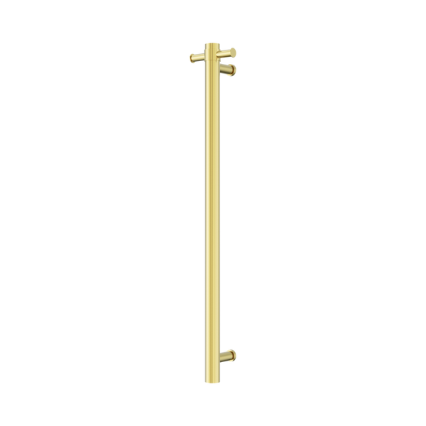 Nero Mecca 240V Single Vertical Heated Towel Rail Brushed Gold