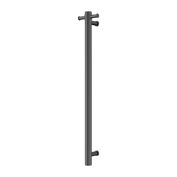 Nero Mecca 240V Single Vertical Heated Towel Rail Gunmetal
