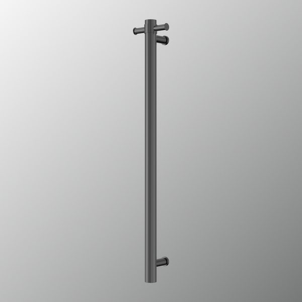 Nero Mecca 240V Single Vertical Heated Towel Rail Gunmetal
